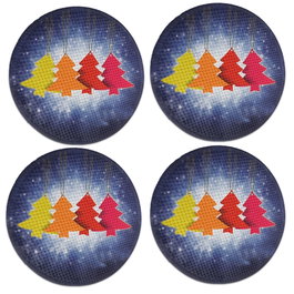 Hermia Set de 4 Salvamanteles Individuales Multicolor de 37 cm